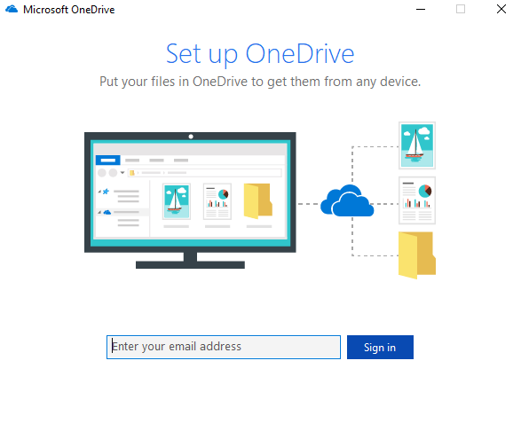 A picture of the OneDrive tool in action.