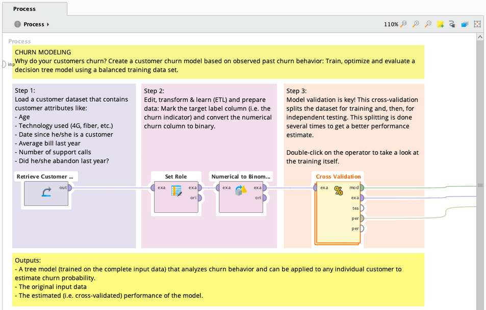 A screenshot of a data science software.