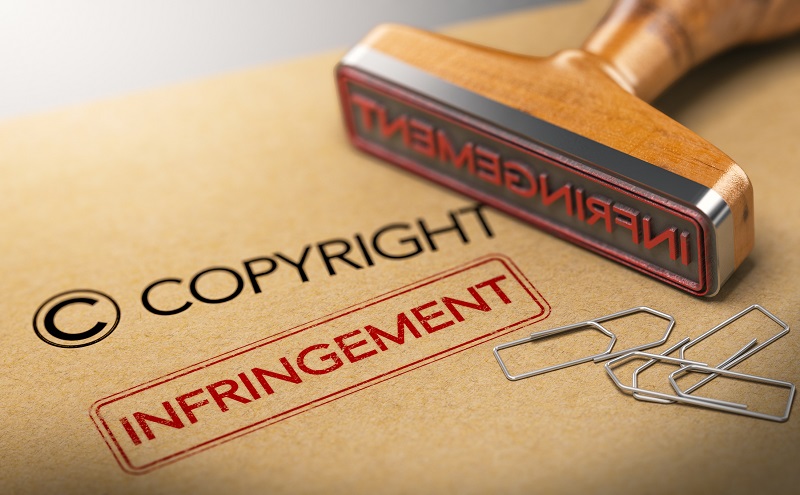 A copyright rubber stamp.