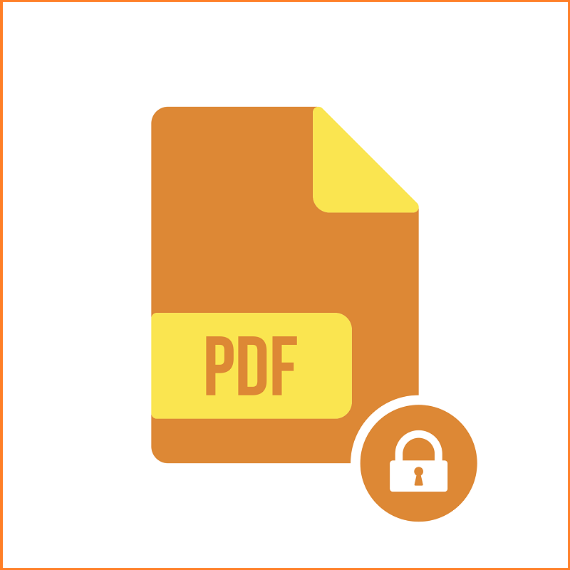 An icon of a locked PDF file.