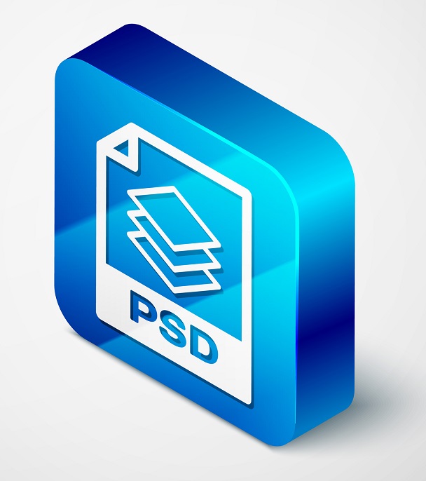 The PSD icon in a blue cube.