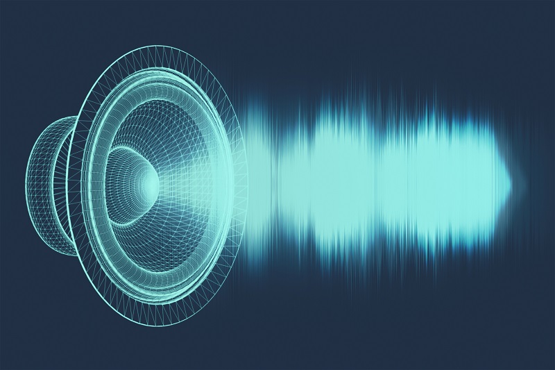 A picture of a digital sound wave.