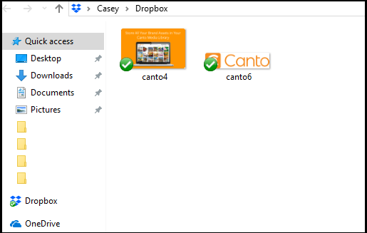 A screenshot of the Dropbox interface.