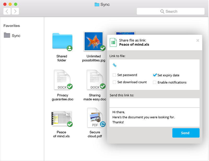 The Sync system interface.