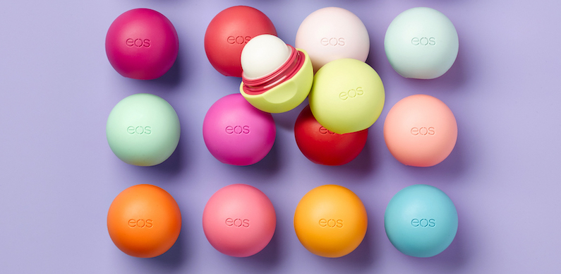 Lip balms from eos.