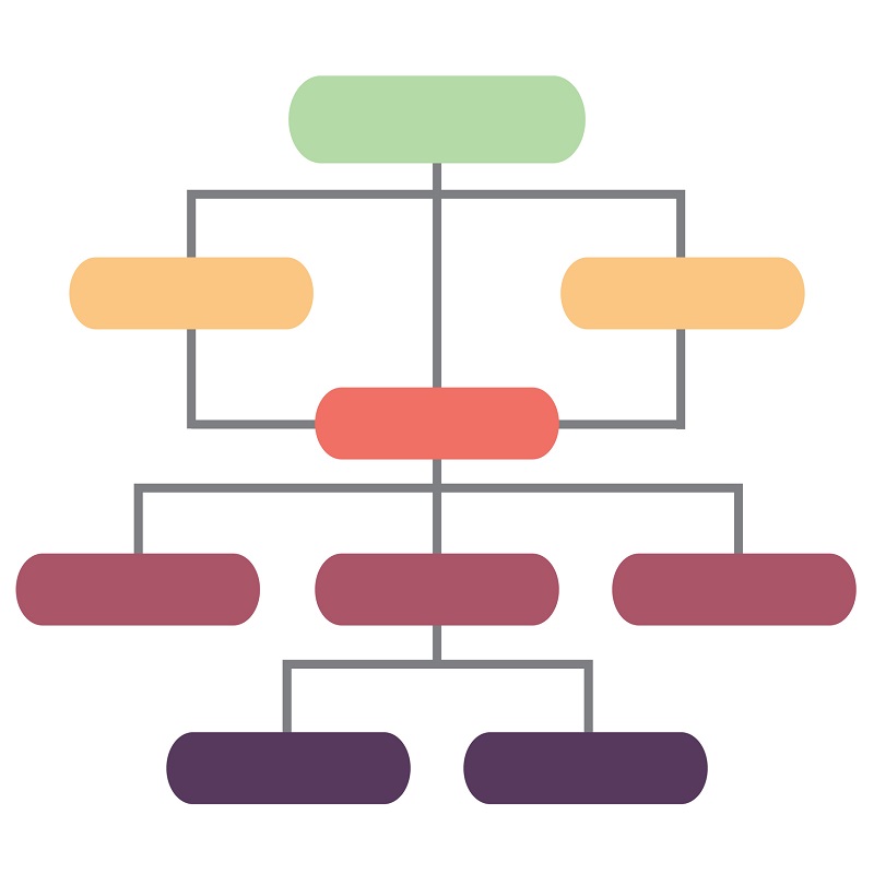 A hierarchal structure.