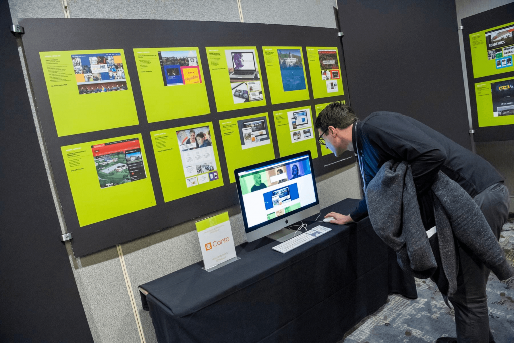 Exploring this year’s UCDA Design Competition winners on a Canto portal. (photo credit: Matthew Lester)