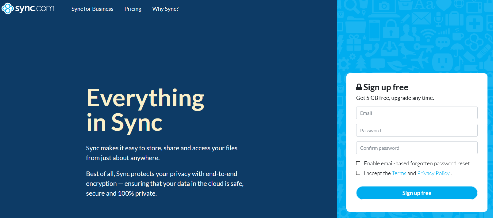 The Sync website.