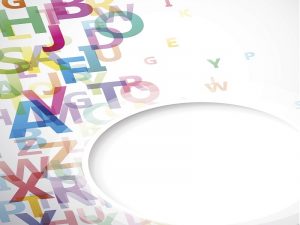 Ein Durcheinander aus Wörtern und Buchstaben.
