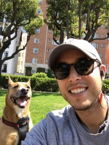 Adam and his rescue dog, Jackson!