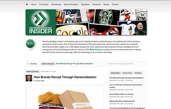 The Branding Strategy Insider website.