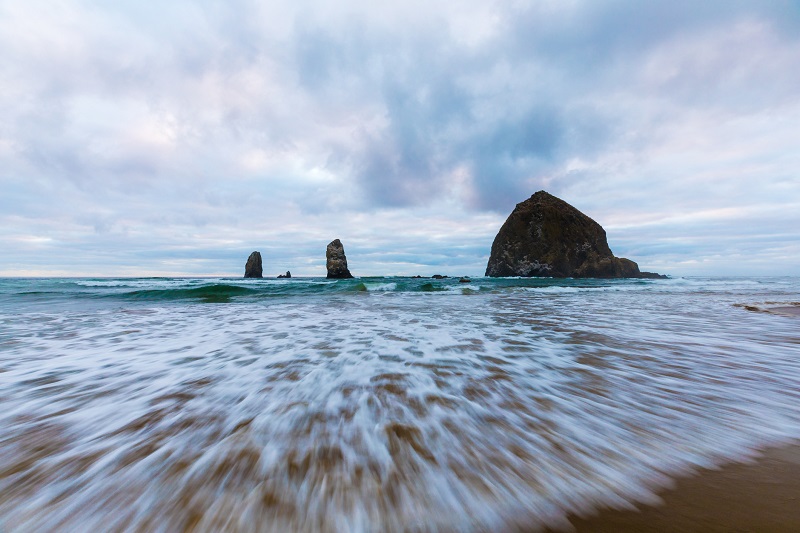 A picture of an ocean shore.