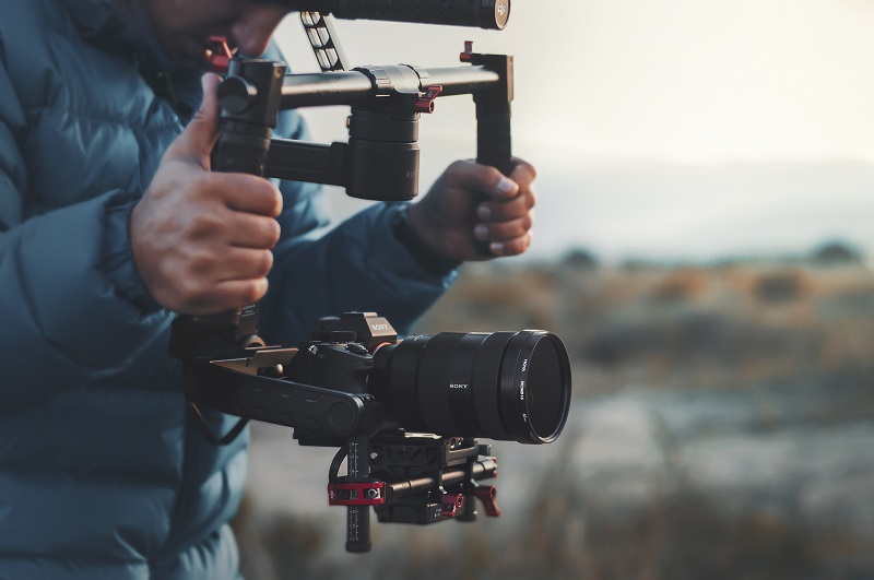 A photographer outdoors.