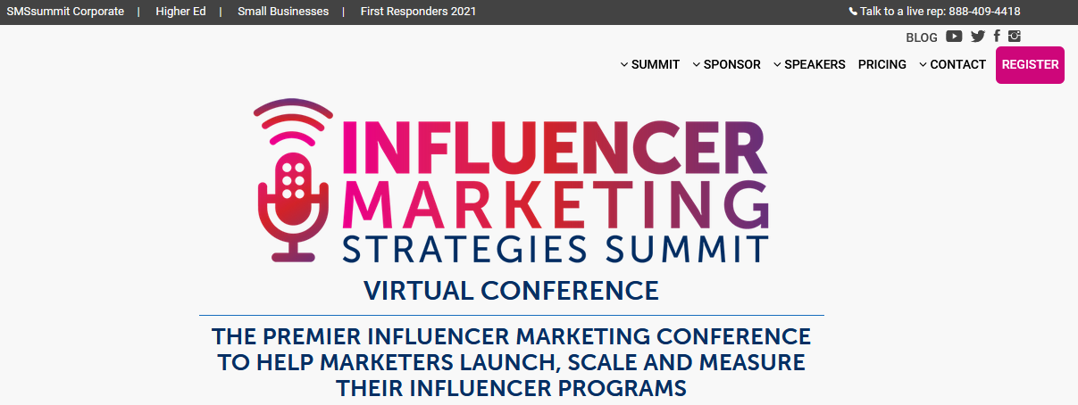 The Influencer Marketing page.