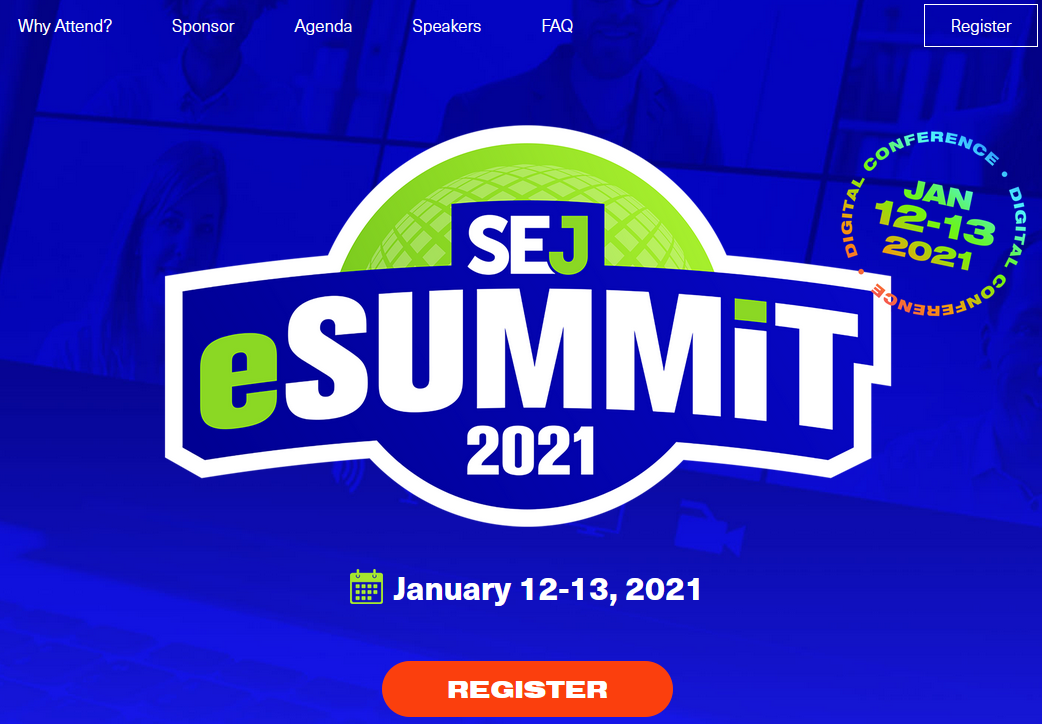 The SEJ eSummit page.