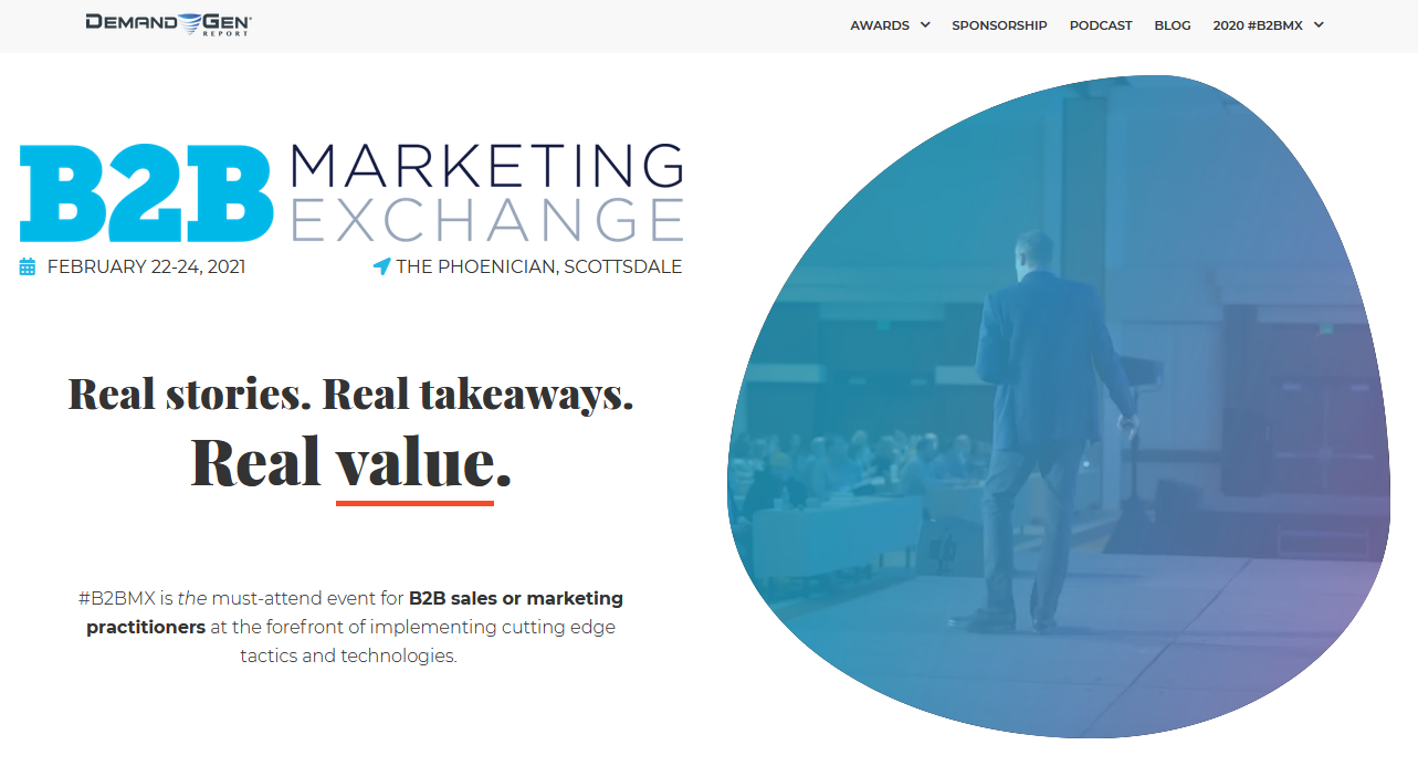 The B2B Marketing Exchange page.