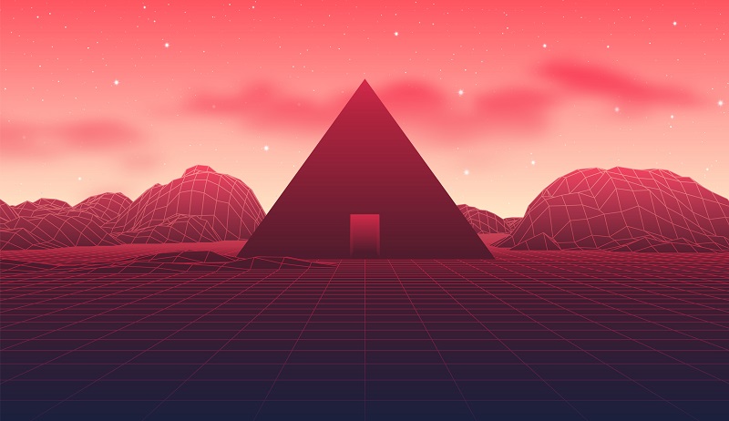 A digital pyramid.