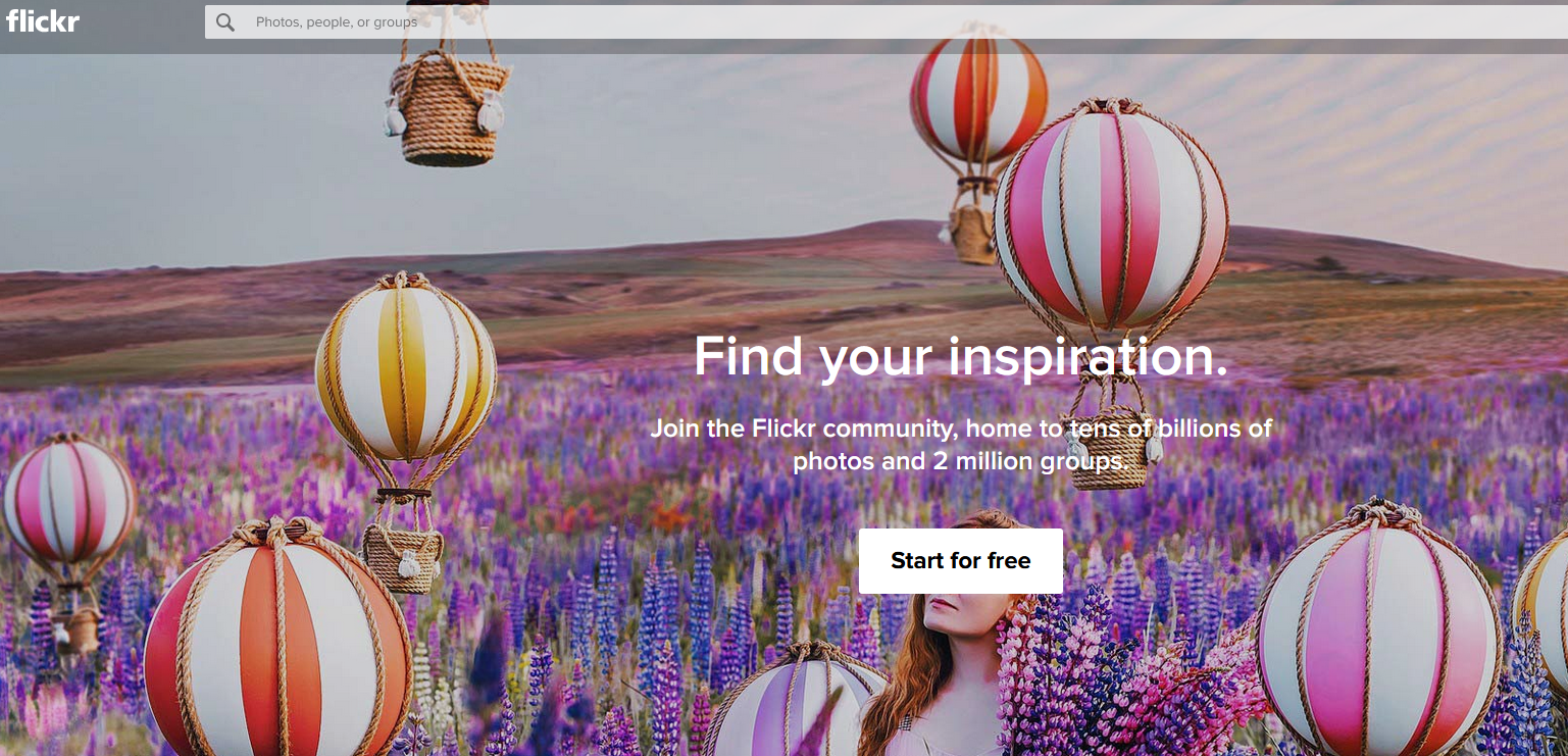 The Flickr website.