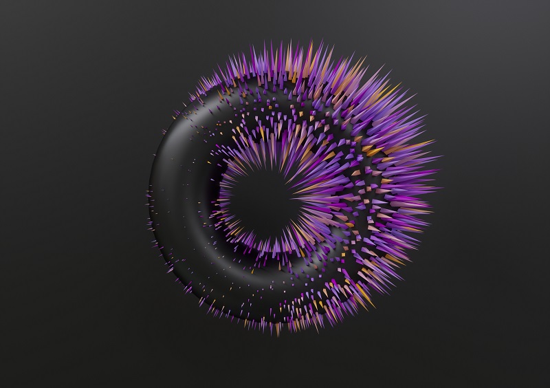 A transforming ball of spikes.