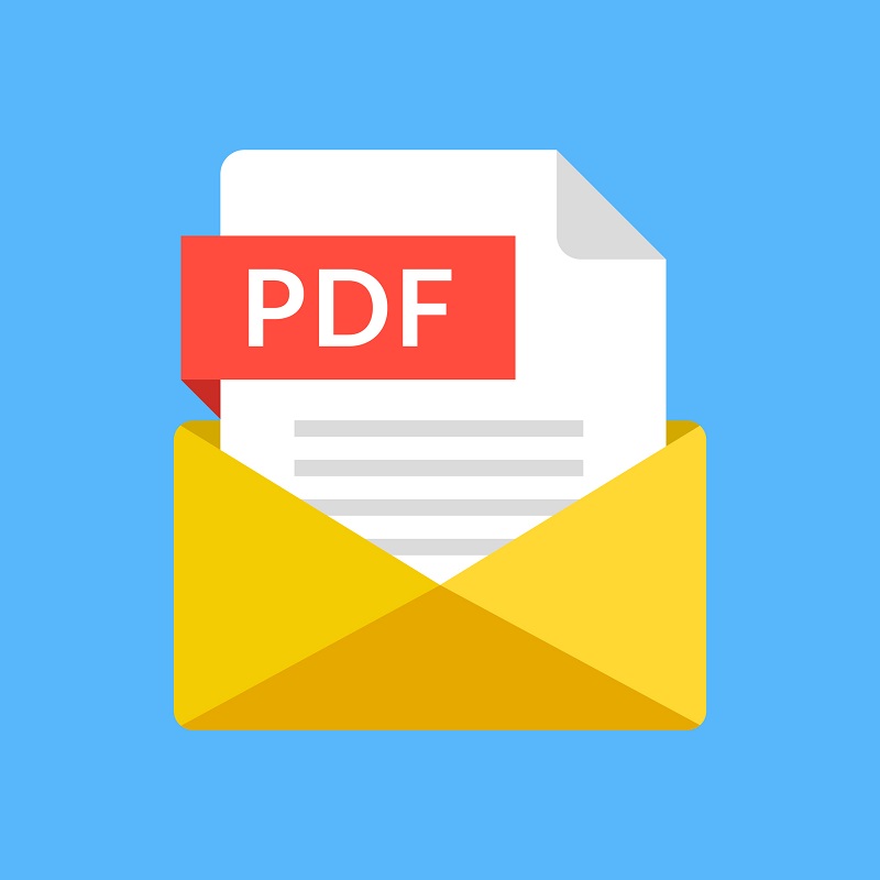 A picture of the PDF file icon.