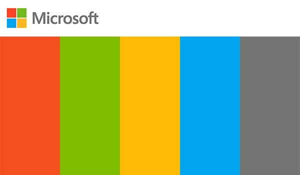 The Microsoft color scheme.