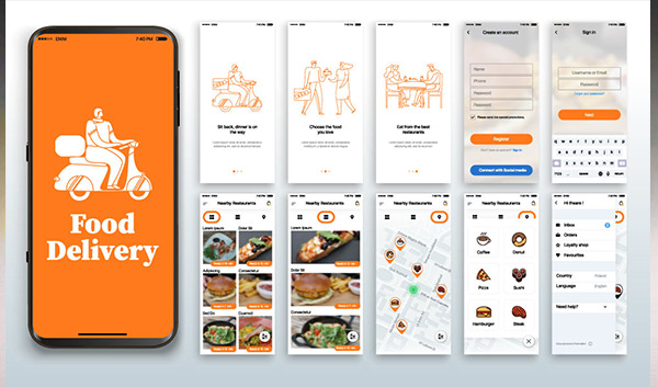 A food delivery smartphone app.