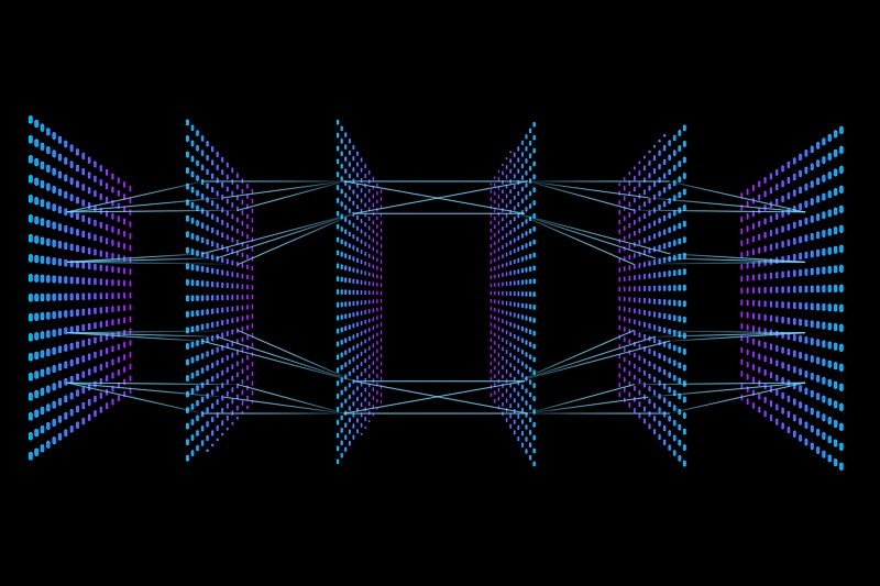 A digital representation of transitional phases.