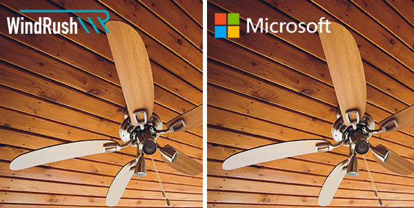 A fictional Microsoft ceiling fan.