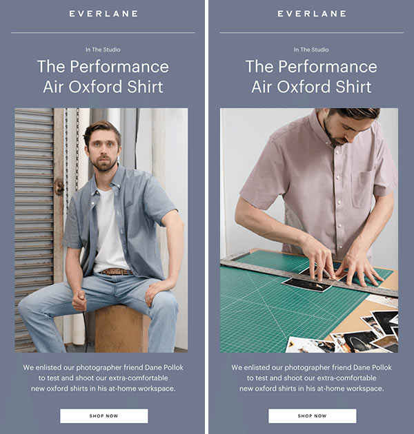 A/B testing images in email design