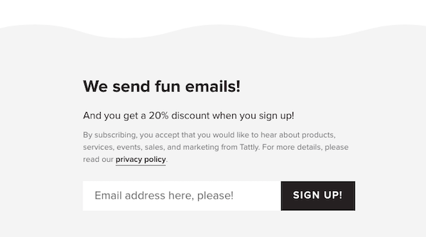 Email Sign Up