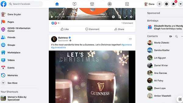 Screenshot of Guinness ad on a Facebook feed.