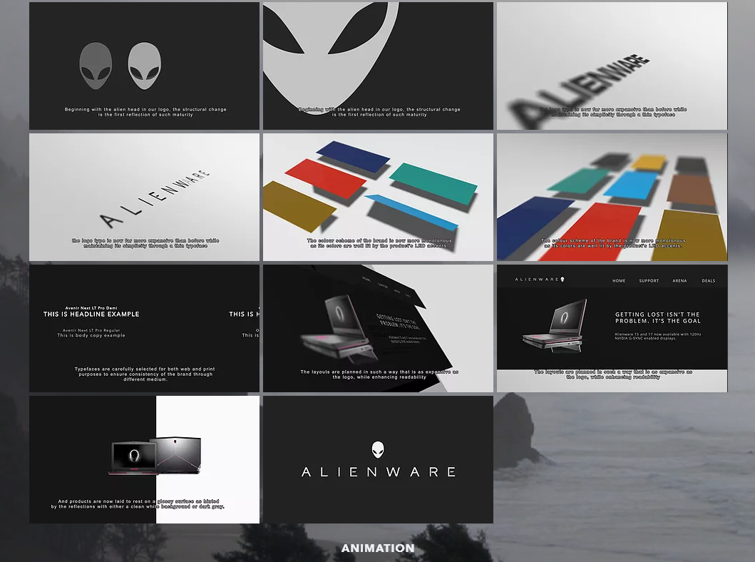 The Alienware style guide template.