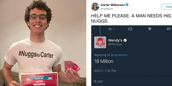 A screenshot of a Twitter post to the Wendy's brand.