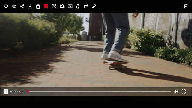 Video preview with annotations