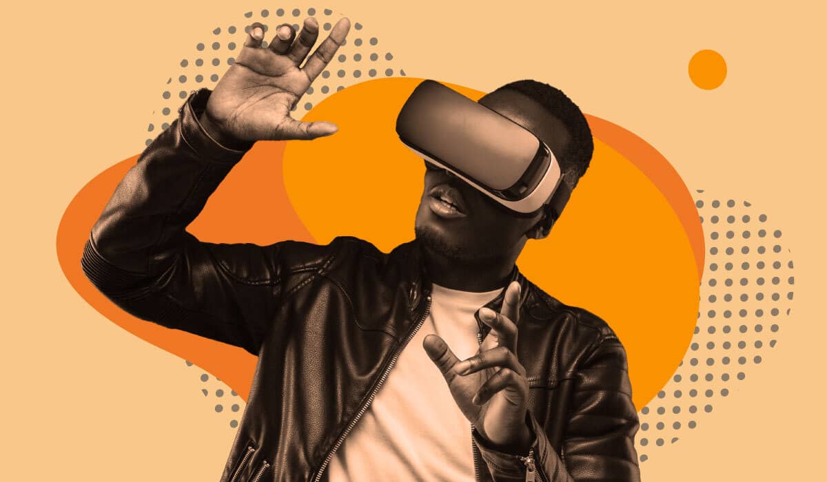 A man wearing a VR headset.