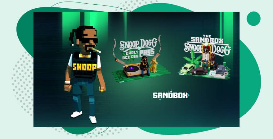 Screenshot of Snoop Dogg’s virtual environment The Sandbox.